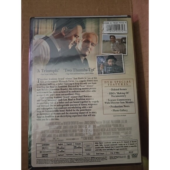 Road To Perdition Rated R 1hr 57 Min Includes DVD Special Features Two Thumbs Up - Picture 2 of 2